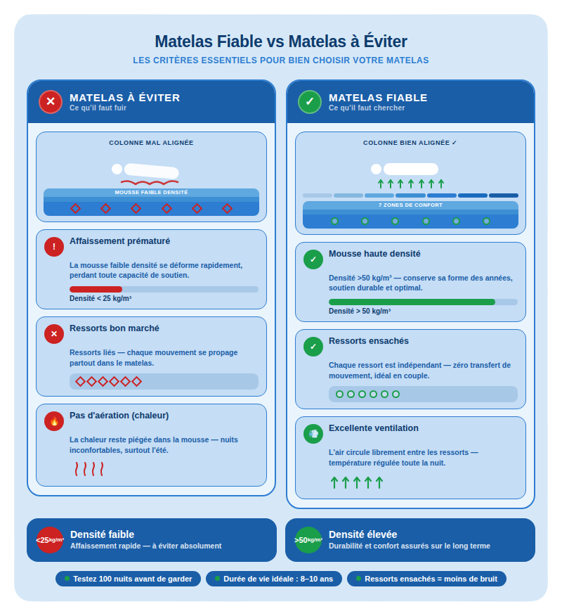 marques de matelas à éviter